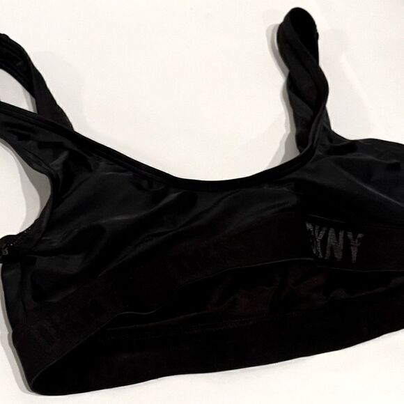 DKNY BLACK Logo Bikini Swim Top, Womens Printed Bikini US X-Large - Picture 8 of 9